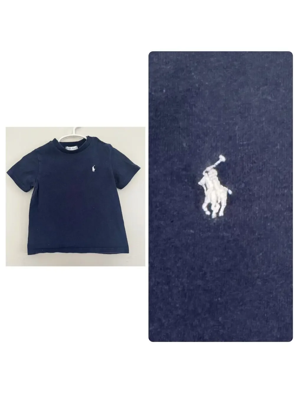 Ralph Lauren Tee with Embroidered Logo in Navy